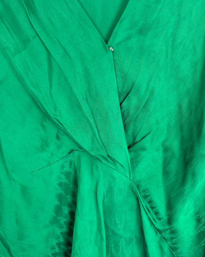 Emerald Green Draped Top - Size 6/8