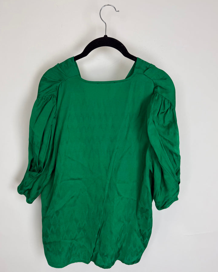 Emerald Green Draped Top - Size 6/8