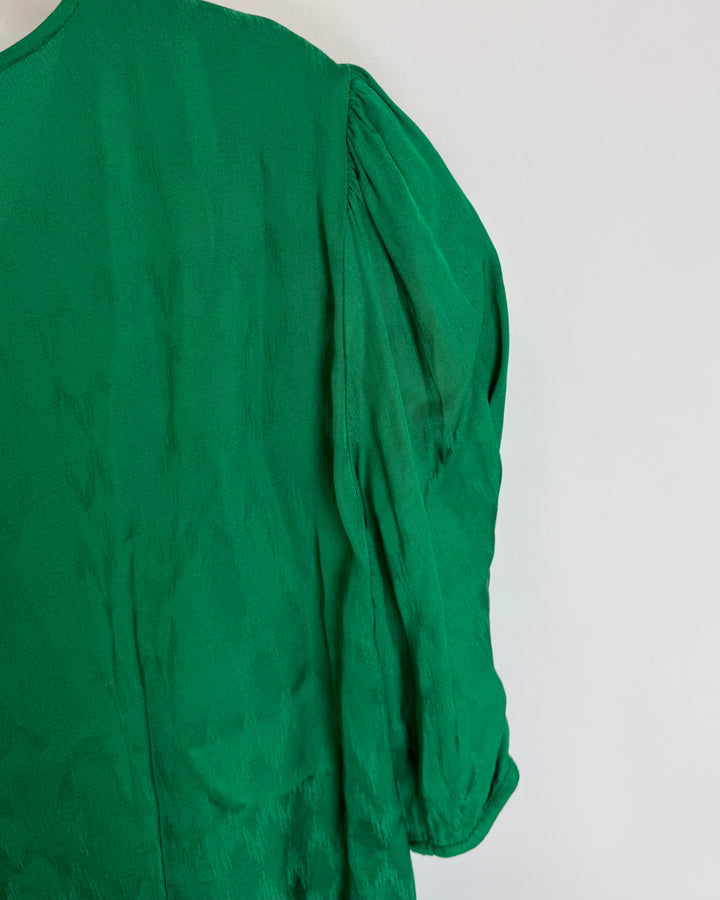 Emerald Green Draped Top - Size 6/8