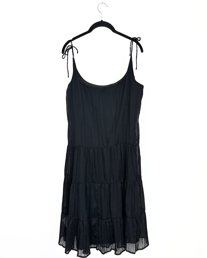 Black Pleated Dress - Size 8/10