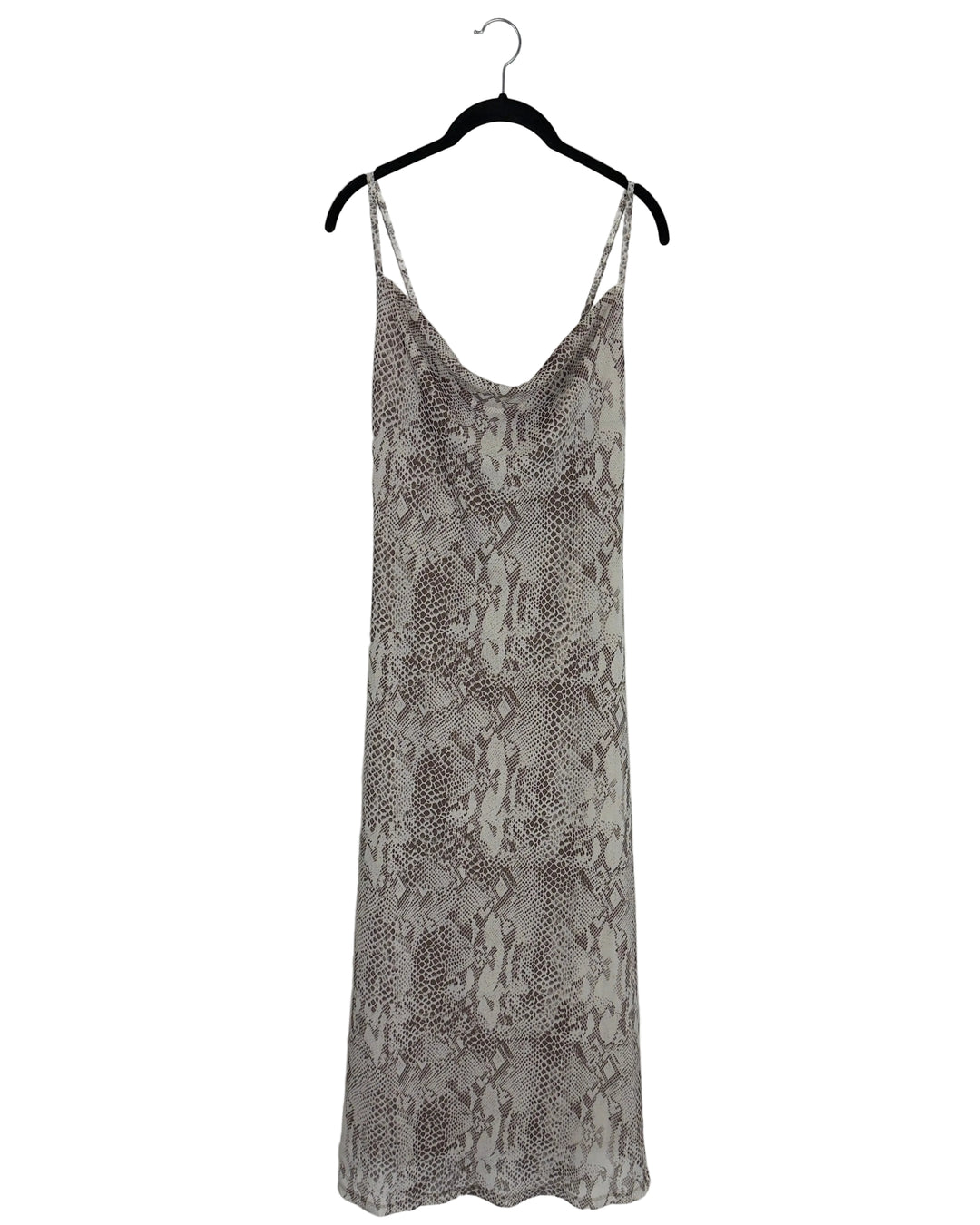 Brown Snakeskin Mesh Dress - Size 4/6