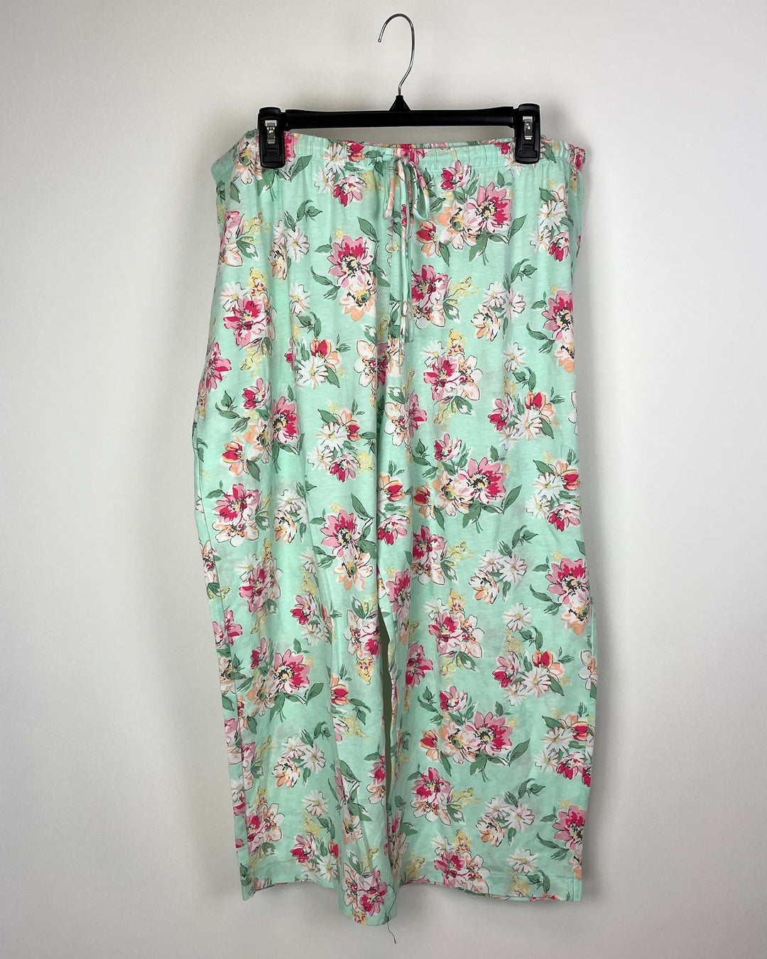 Collection Blue Floral Print Pajama Set - Size 1X