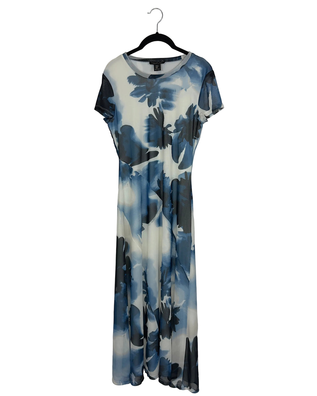 Blue Floral Mesh Dress - Size 2/4 and 6/8