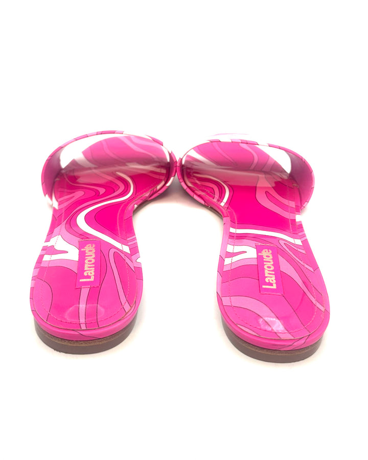 Pink Swirl Slide-On Sandals - Size 9.5