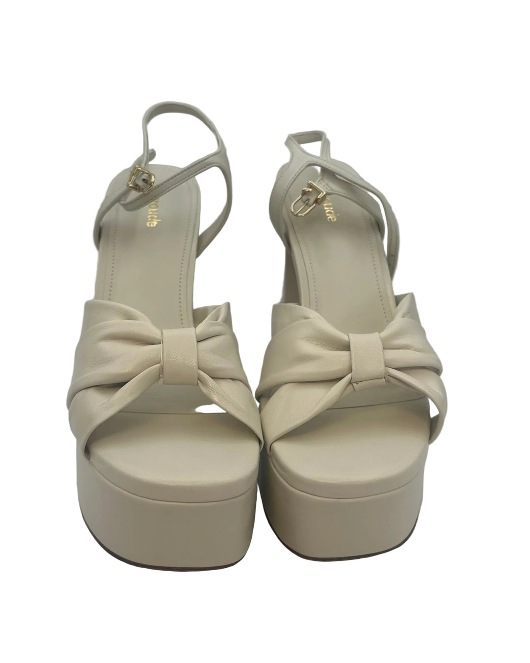 Cream Bow Heels - Size 7 & 8