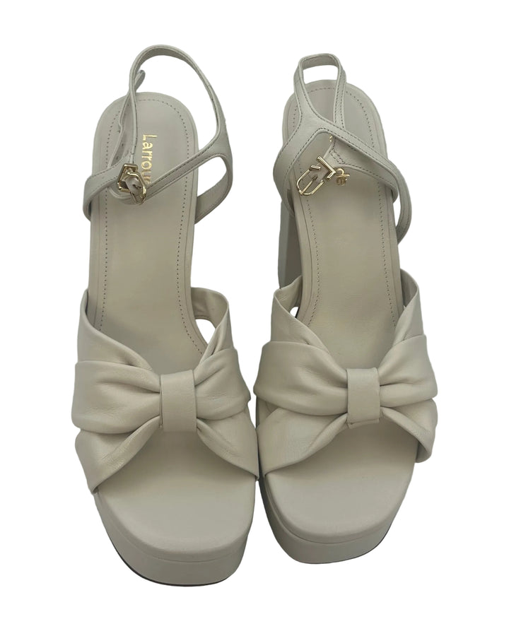 Cream Bow Heels - Size 7 & 8