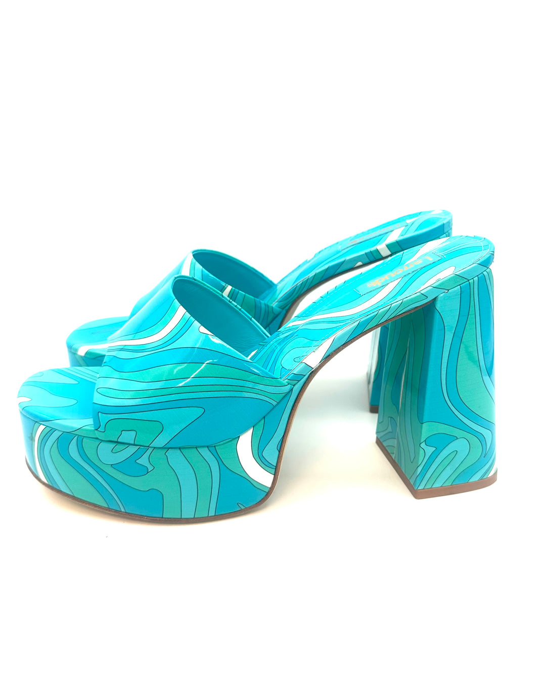 Blue & Green Abstract High Heels - Size 6.5 & 10