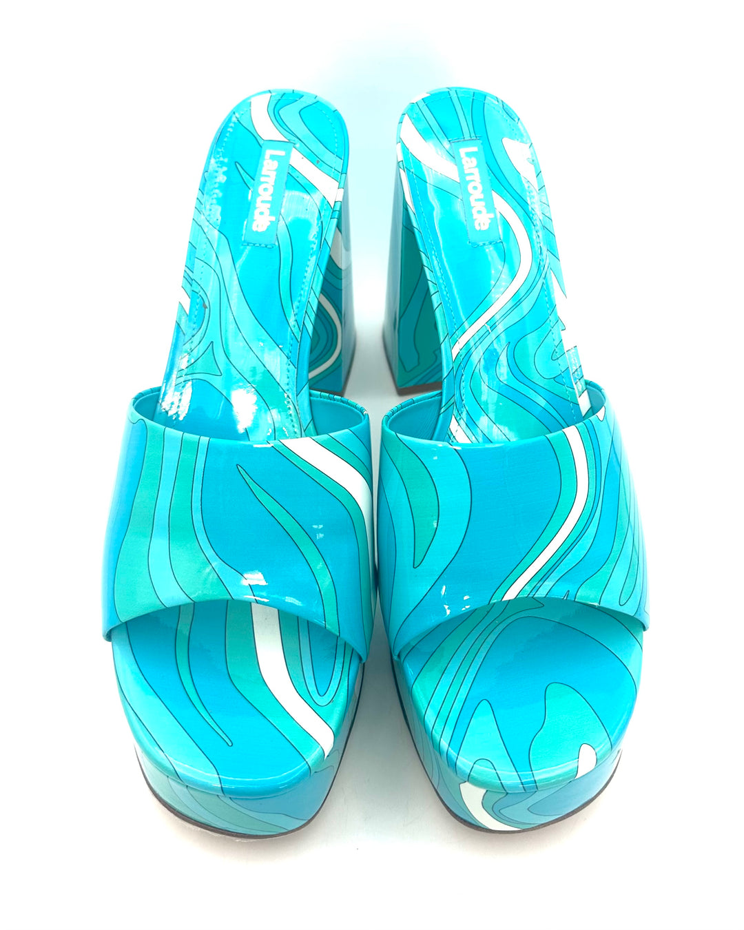 Blue & Green Abstract High Heels - Size 6.5 & 10