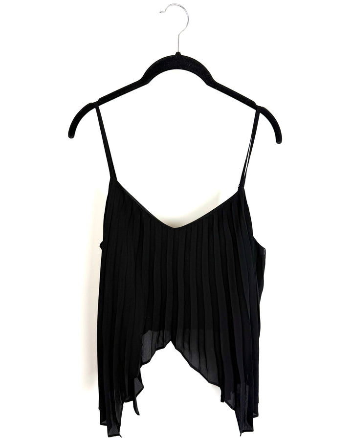 Black Accordion Tank Top - Size 2/4