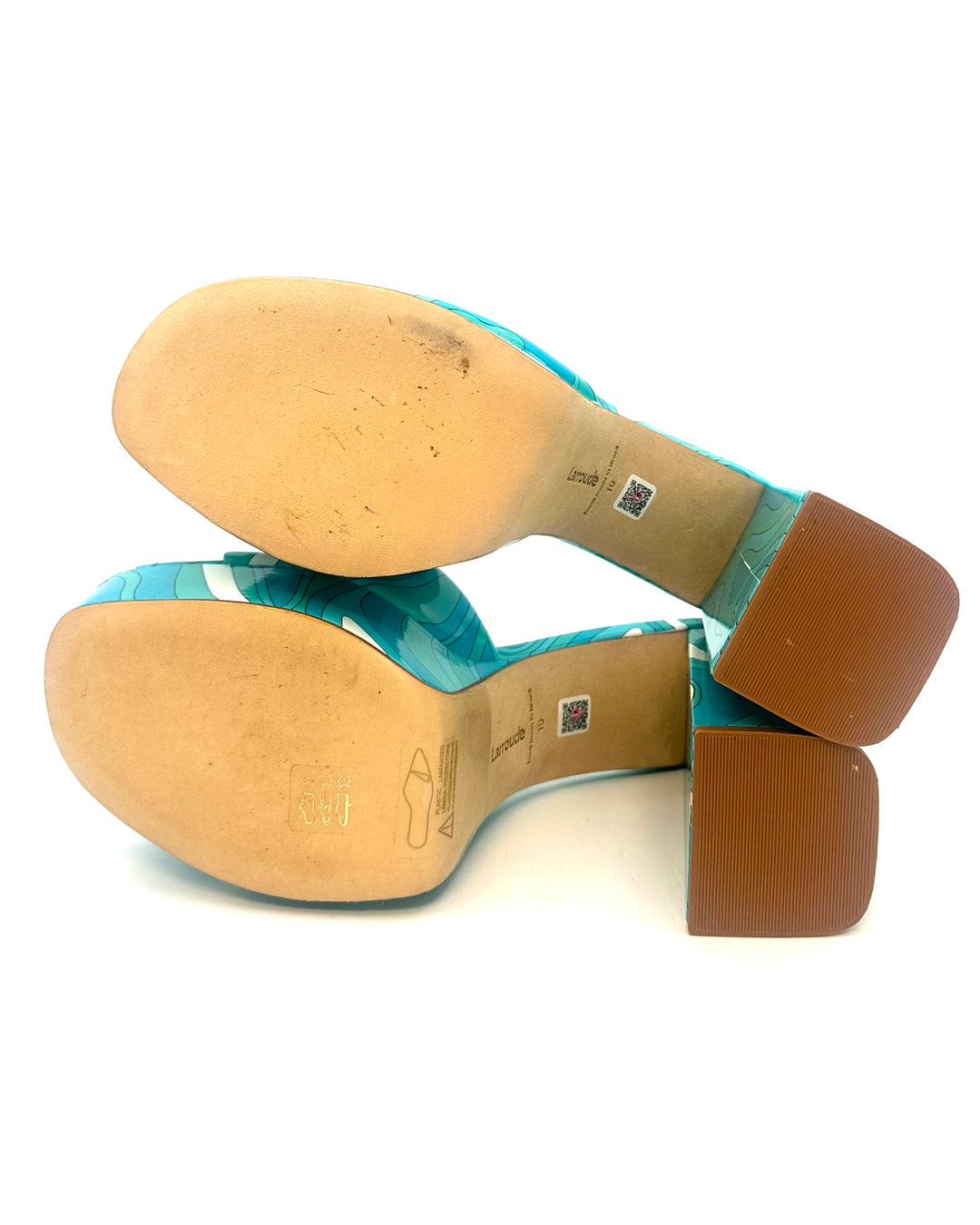 Blue & Green Abstract High Heels - Size 6.5 & 10