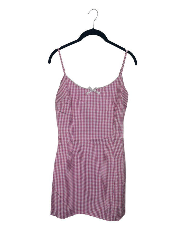More To Come Pink Gingham Dress - Small
