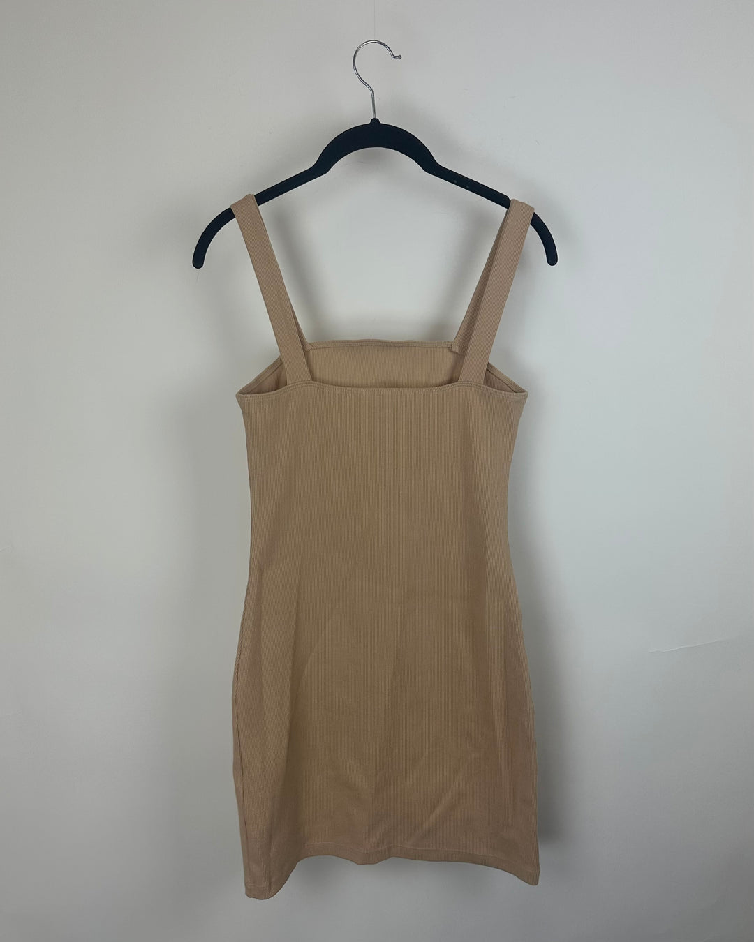BB Dakota Beige Ribbed Mini Dress - Size Medium