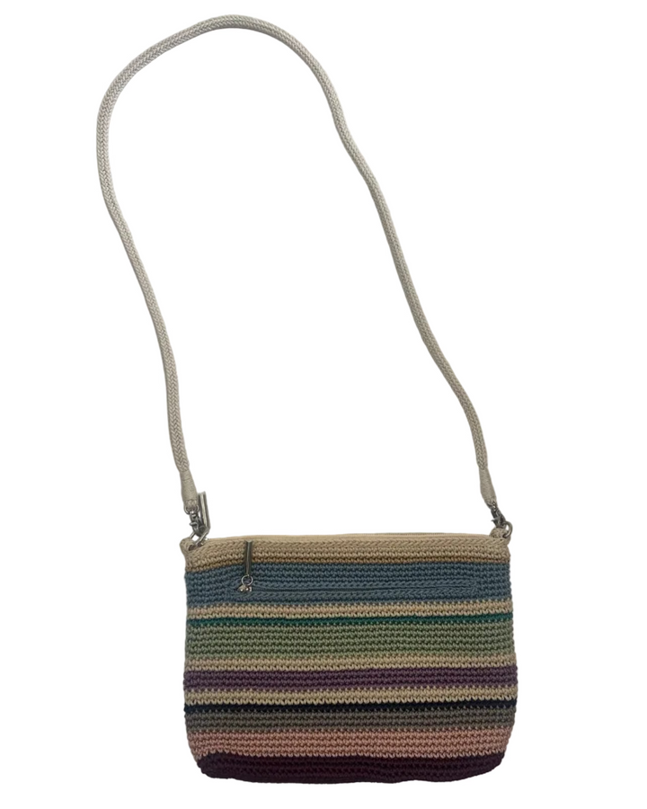 Dark Colorful Crochet Crossbody Bag