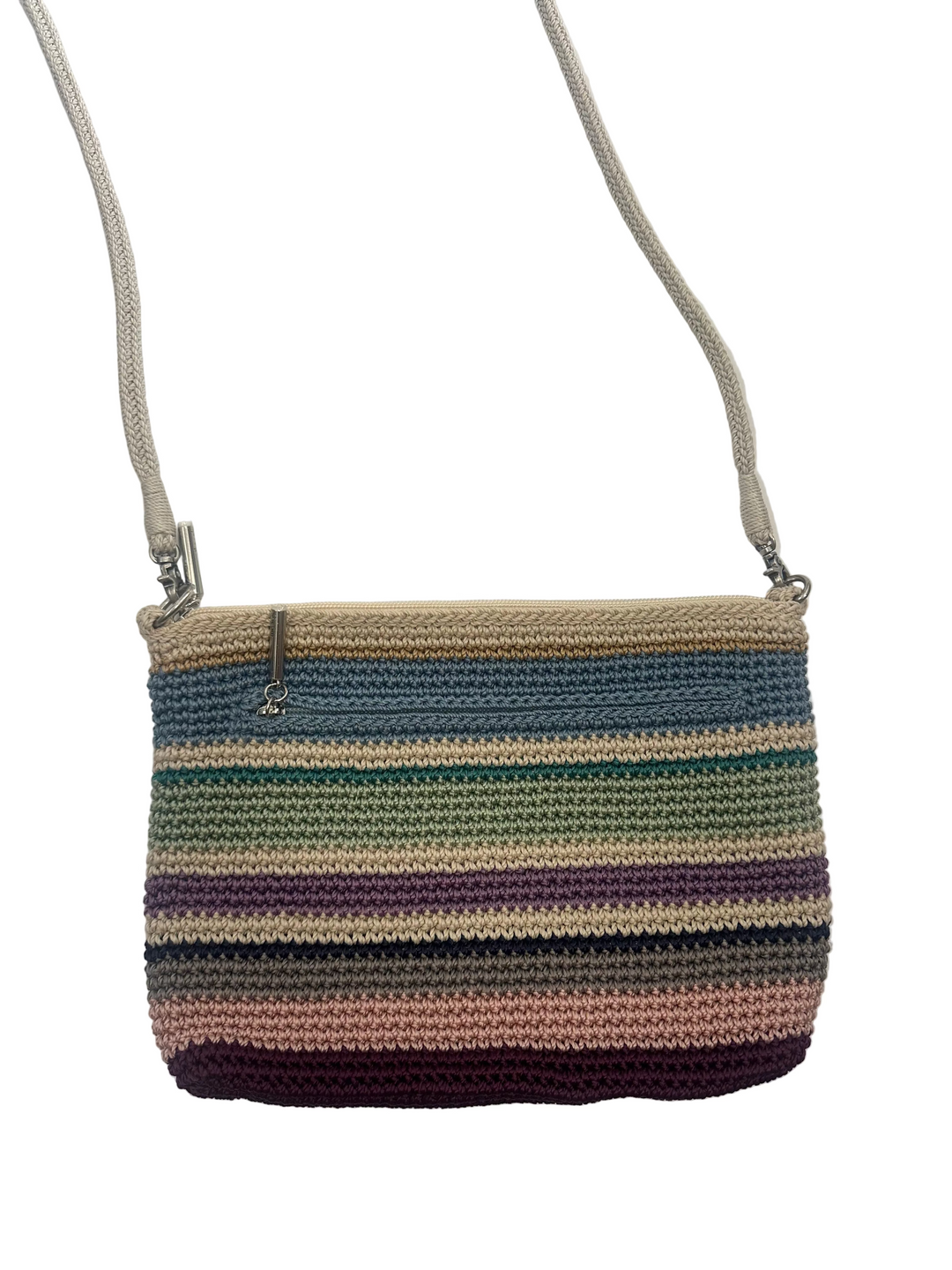 Dark Colorful Crochet Crossbody Bag