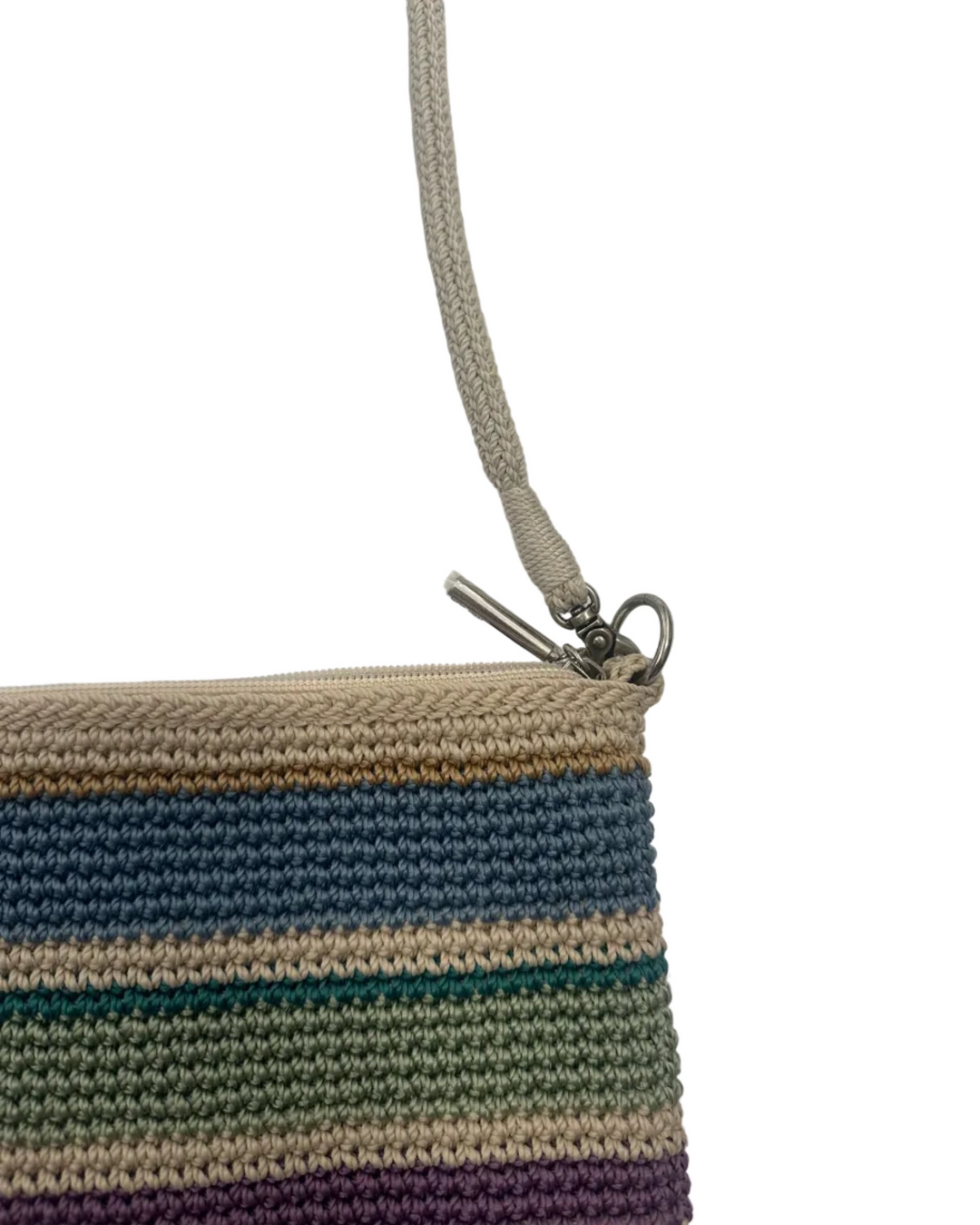 Dark Colorful Crochet Crossbody Bag