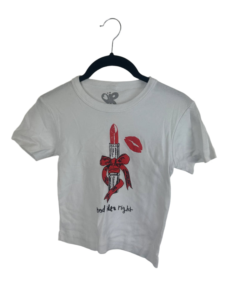 Bad Idea Right Cropped Tee - Small
