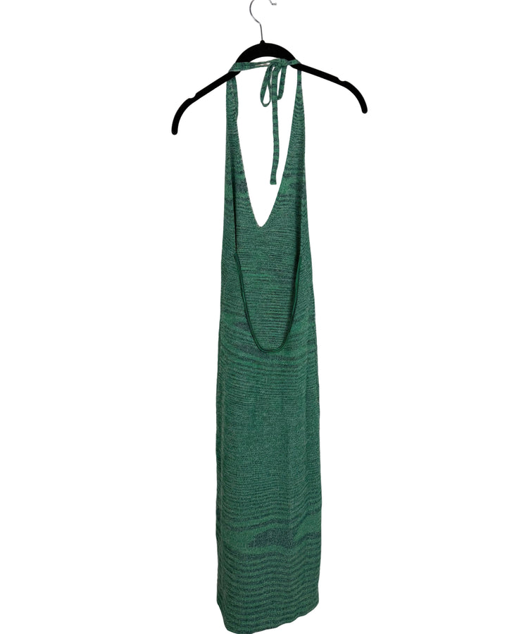 Green Open Back Halter Dress - Size 0/2 and 4/6
