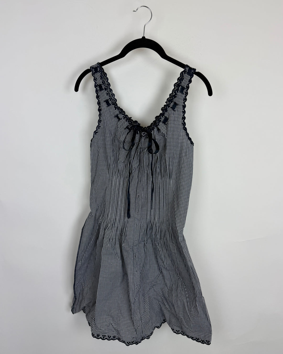 Blue and White Gingham Dress - Size 0/2