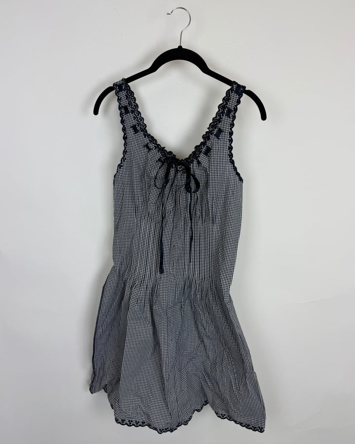 Blue and White Gingham Dress - Size 0/2