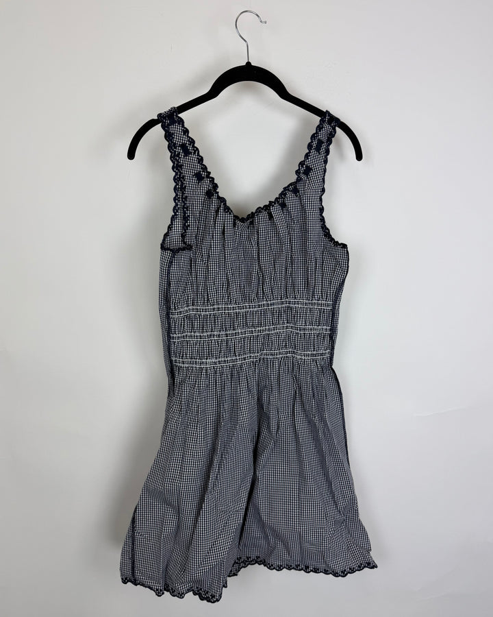 Blue and White Gingham Dress - Size 0/2