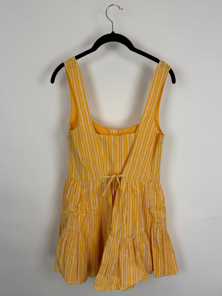 Yellow and White Striped Dress - Size 0/2
