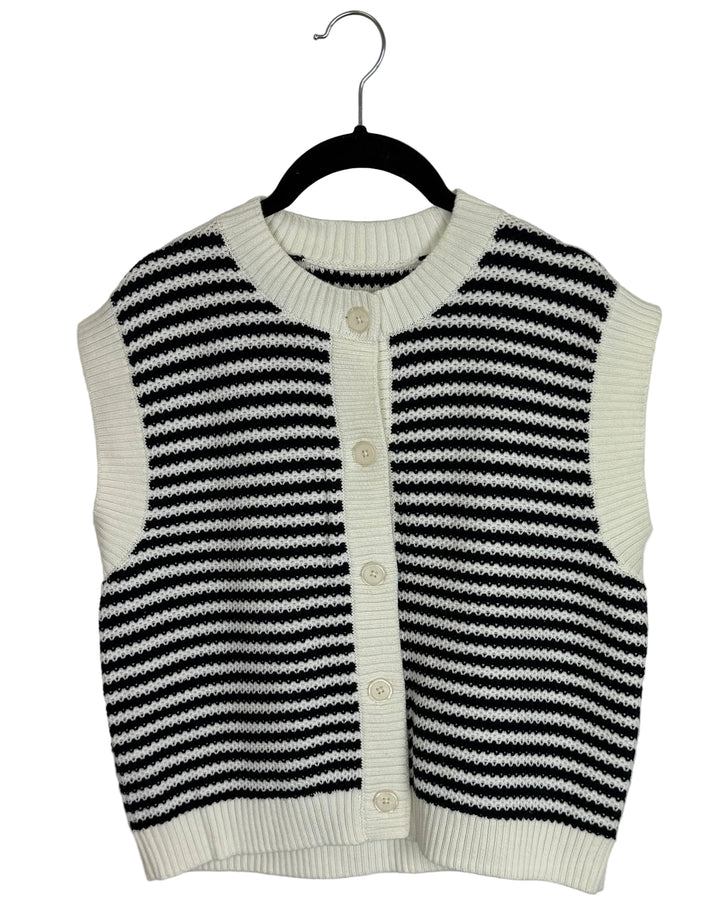 Striped Knit Sweater Vest - Size 4/6