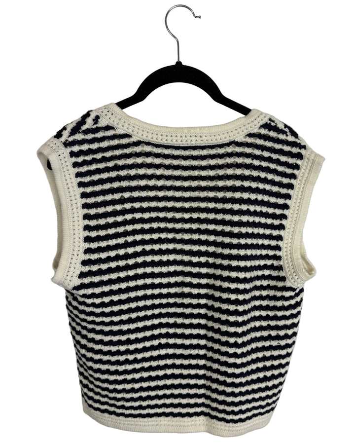 Striped Knit Sweater Vest - Size 4/6