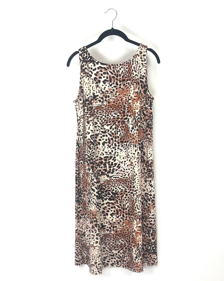 Soft Leopard Print Dress - Size 6/8