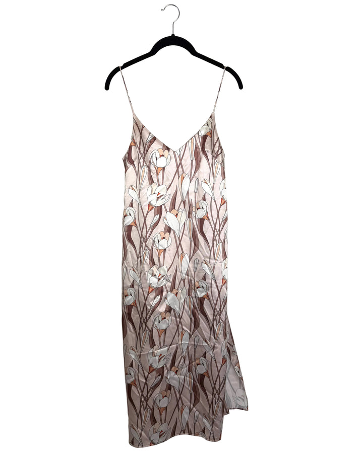 Blush Pink Floral Dress - Size 4/6