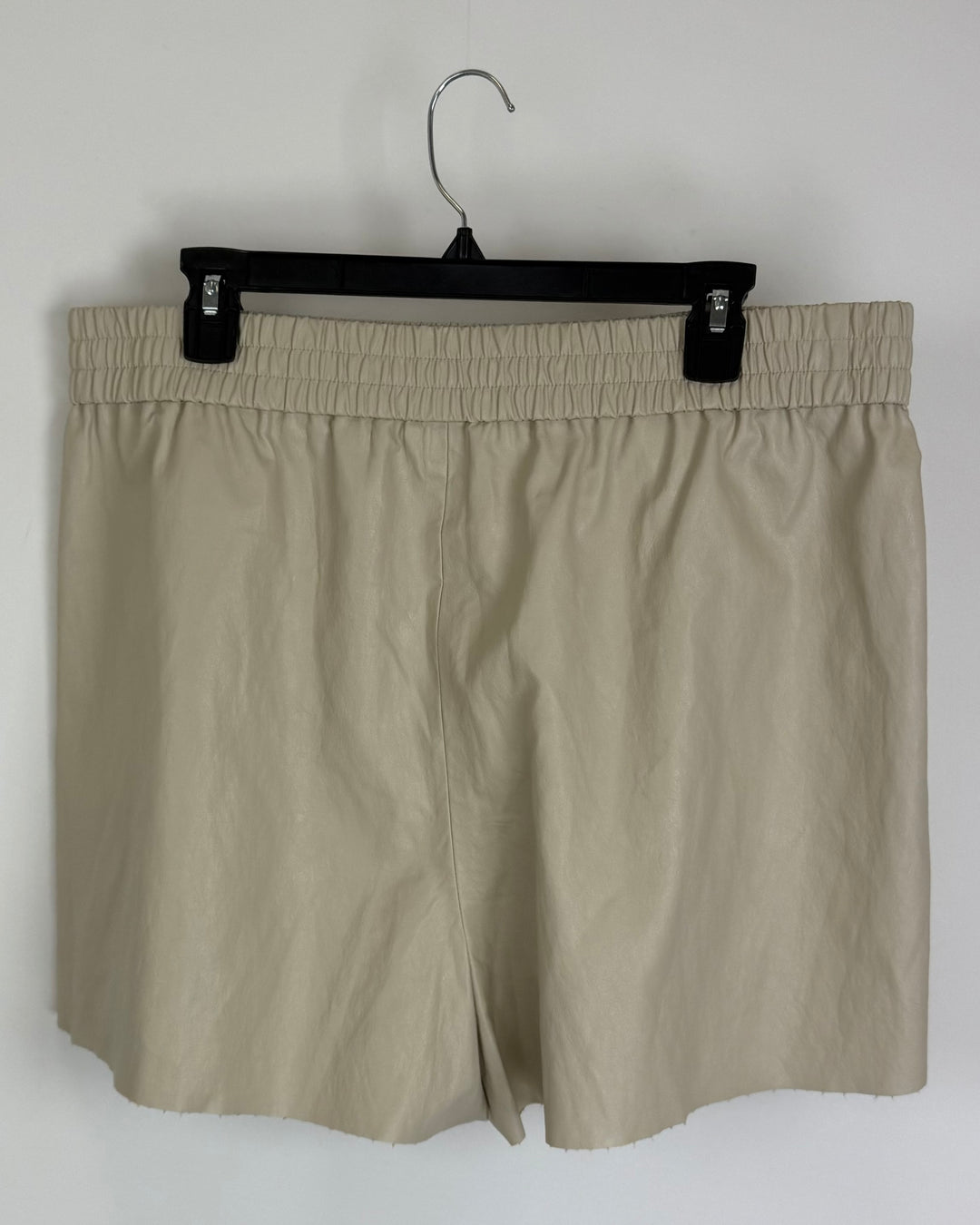 Beige Faux Leather Shorts - Size 8/10