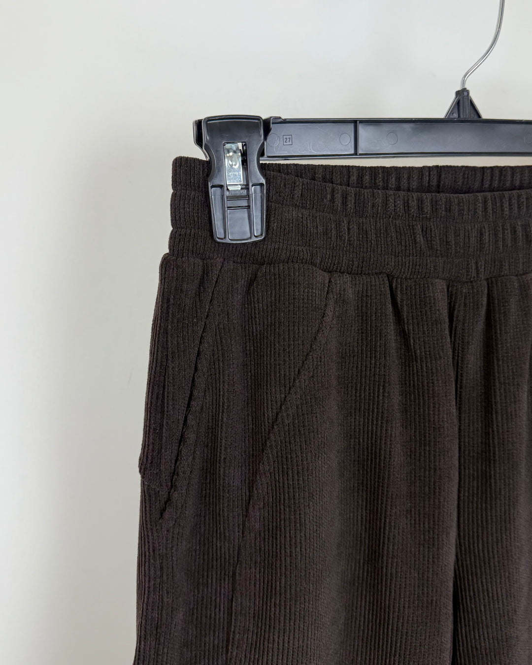 Dark Brown Knitted Wide Leg Pants - Size 0/2