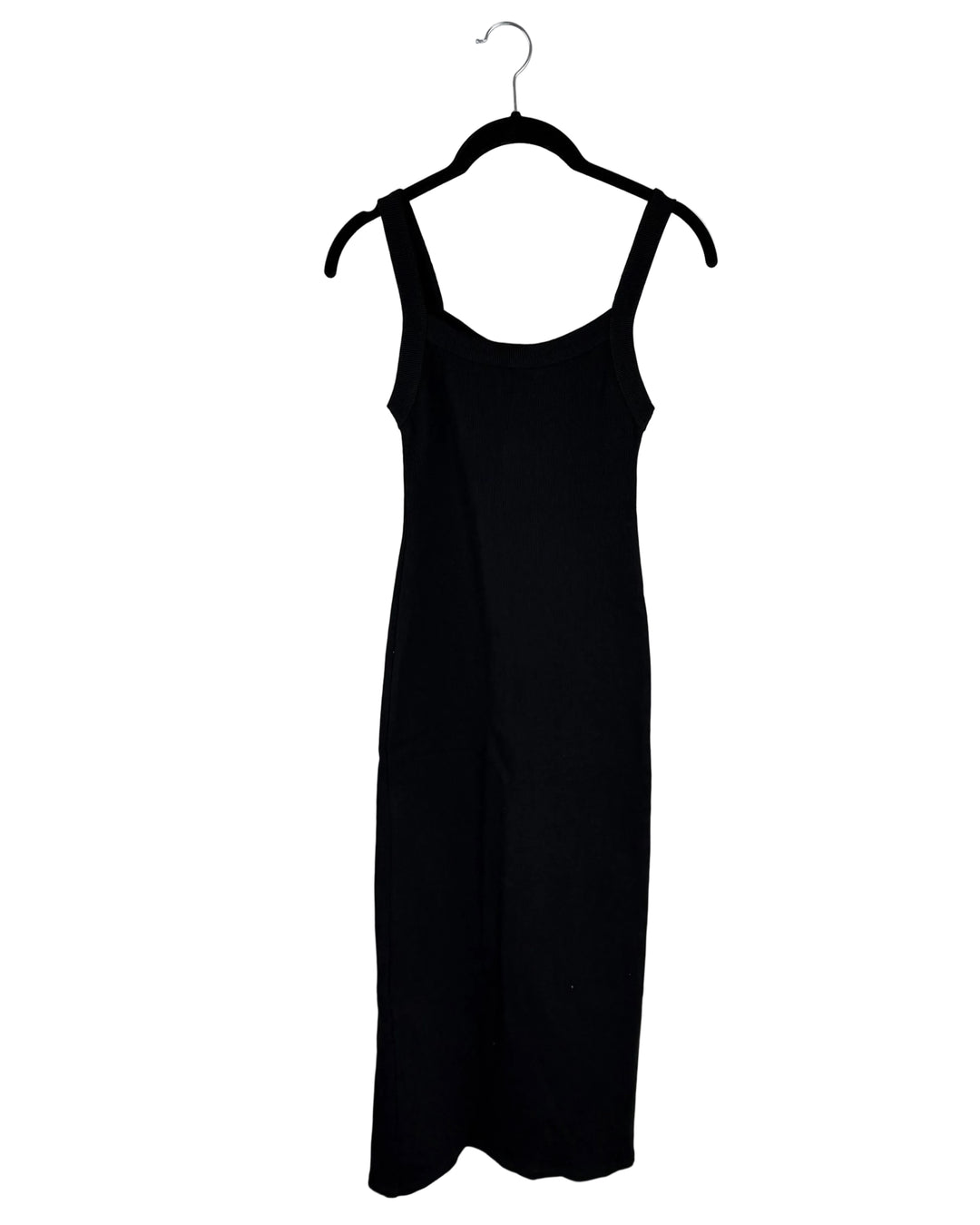 Black Ribbed Bodycon Dress - Size 00/0 and 2/4