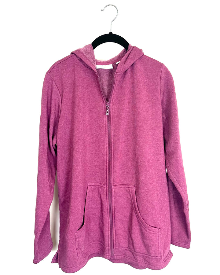 Mauve Zip Up Sweatshirt - Size 6/8