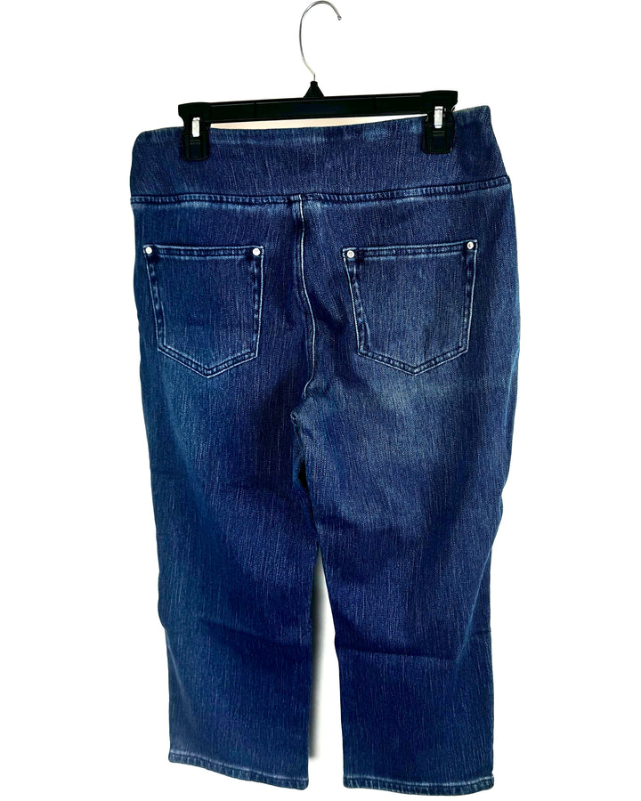 Midnight Blue Denim Capri Jean- Size 12
