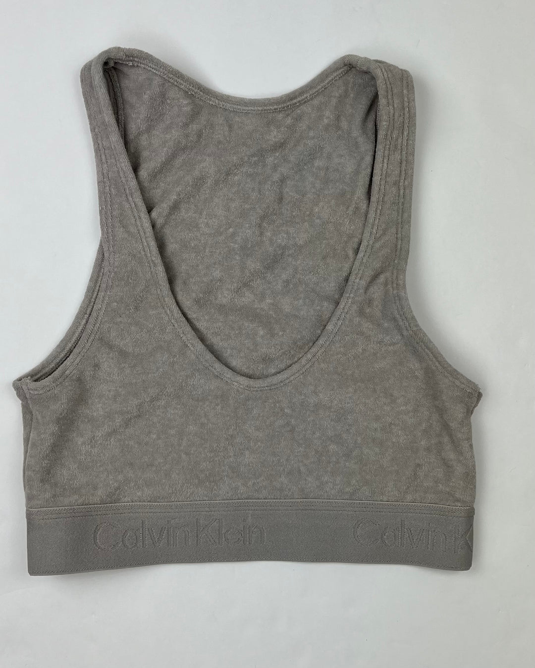 Gray Terrycloth Sports Bra - Small