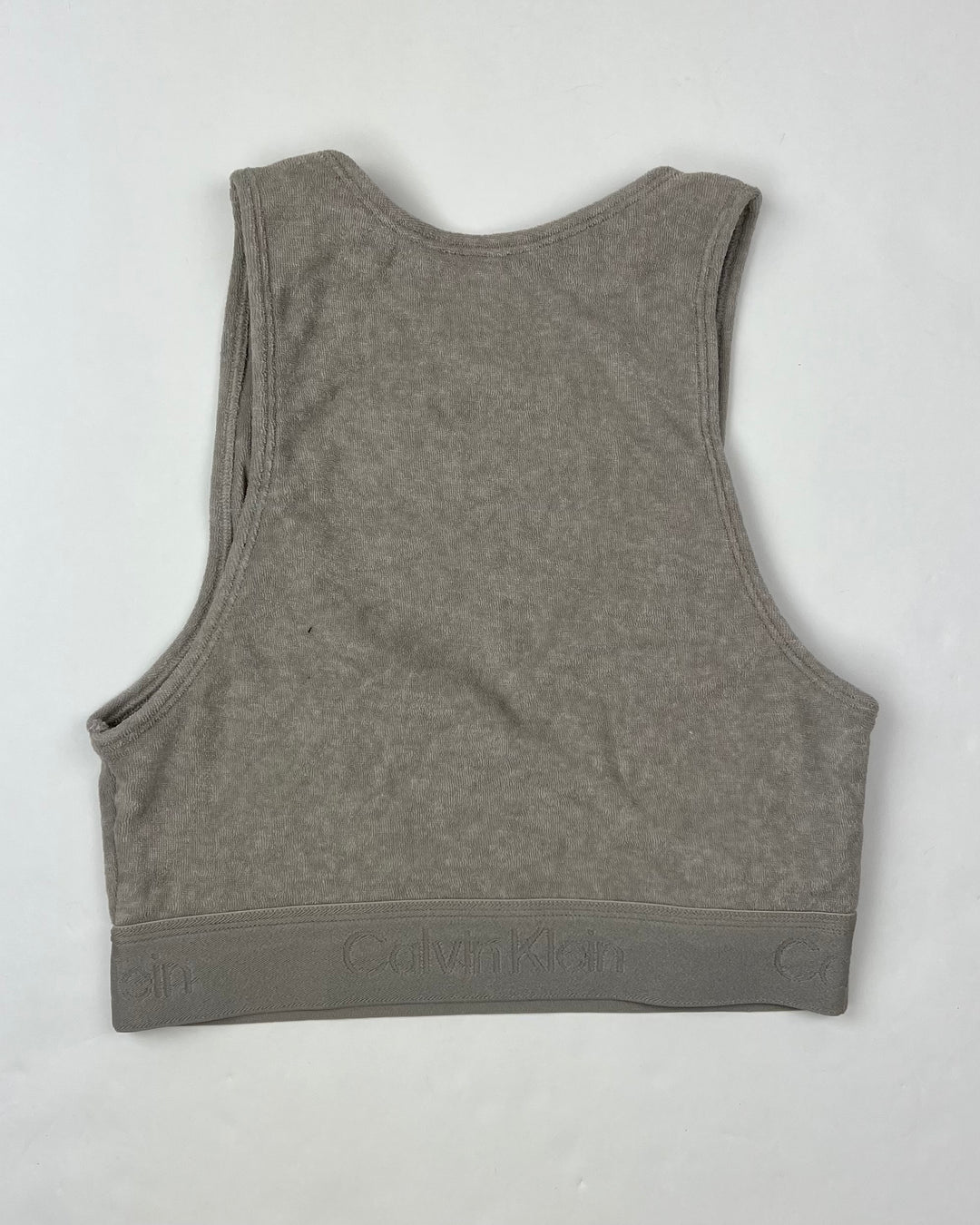 Gray Terrycloth Sports Bra - Small