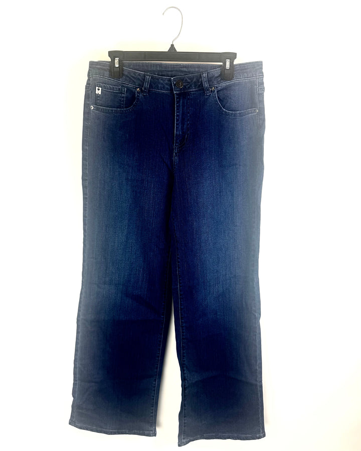 Deep Indigo Straight-Leg Jeans- Size 12