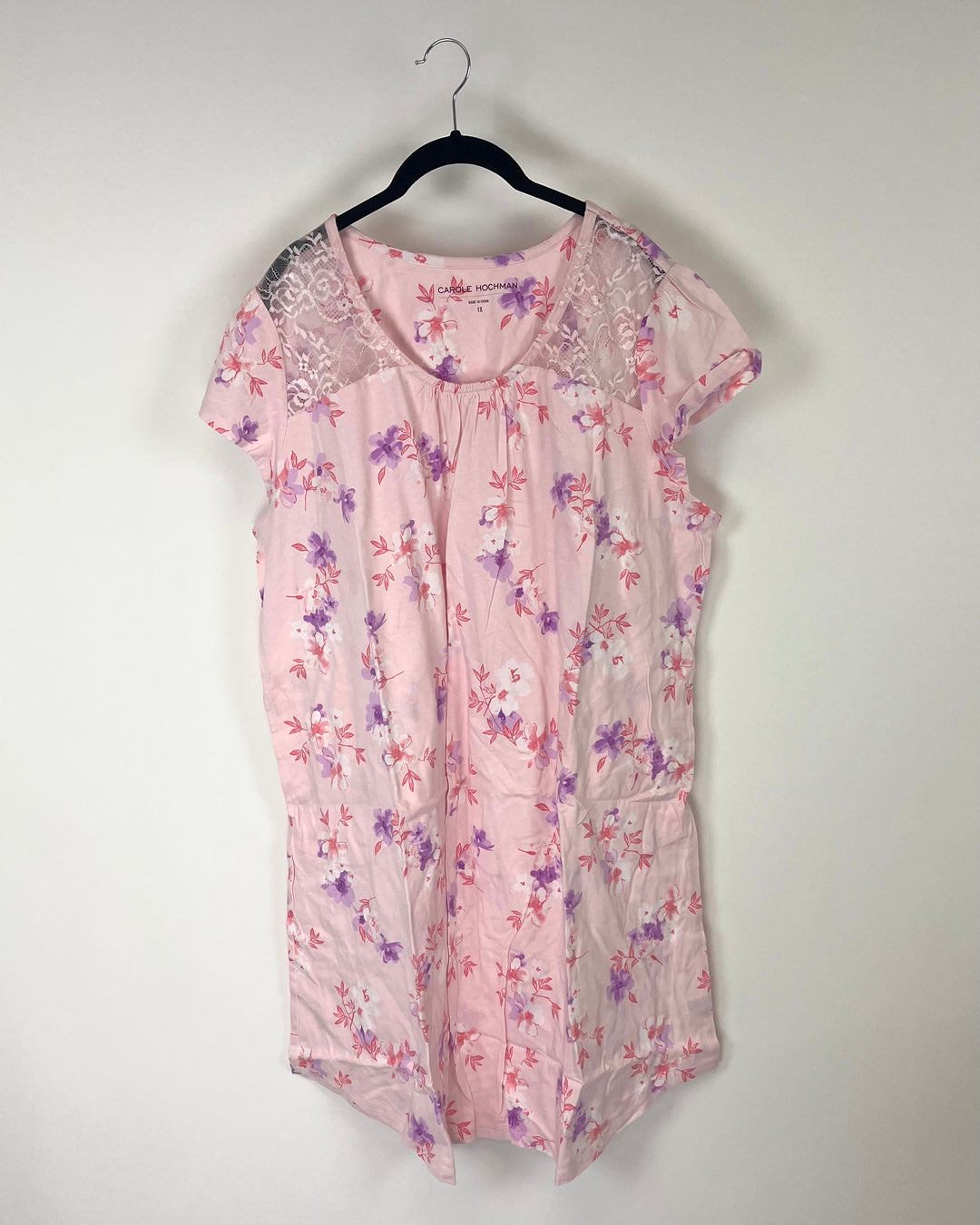 Pink Floral Nightgown - Size 1X