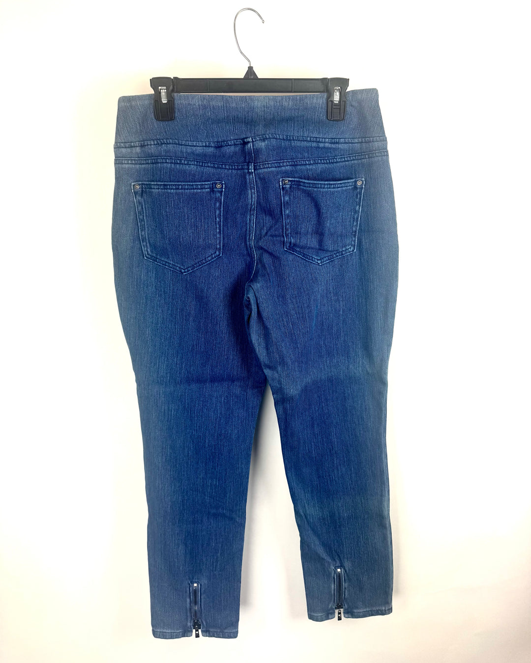 Royal Blue Skinny Jeans with Back Ankle Zippers- Size 12