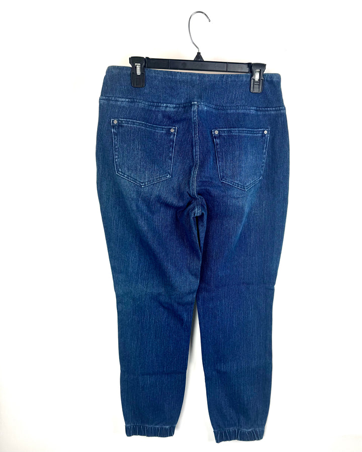Dark Navy Denim Jogger-style Jeans- Size 12