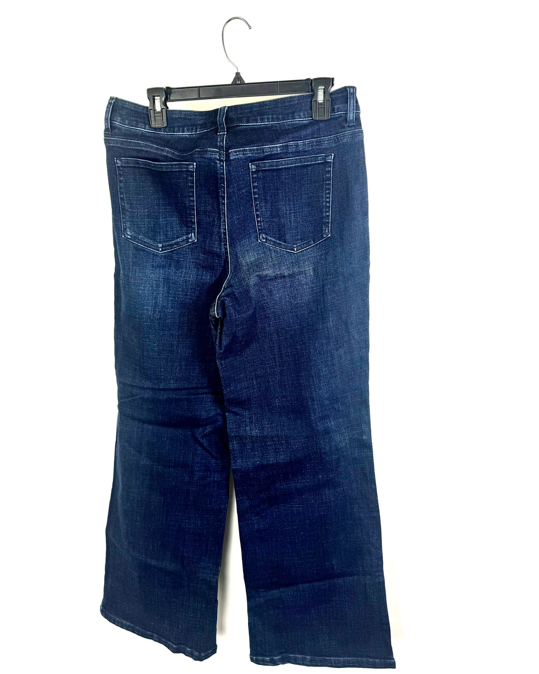 Aegean Blue Denim Wide-Leg Slit Jeans- Size 12
