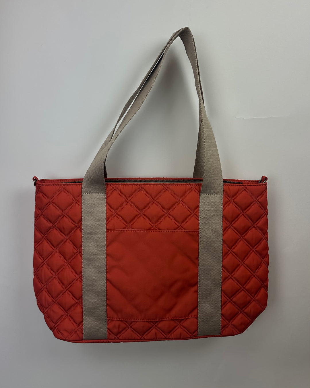 Orange Quilted Tote Bag
