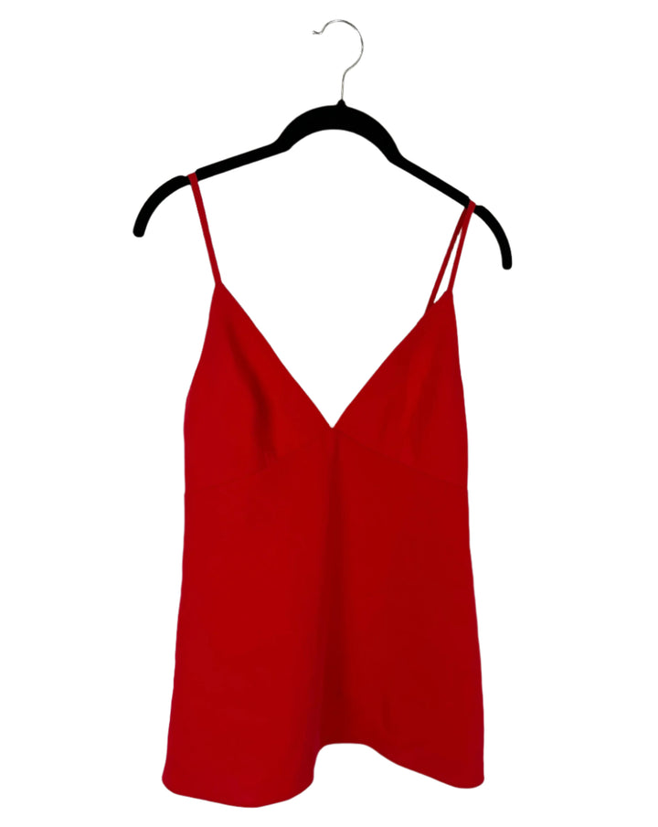 Red V-Neck Top - Small