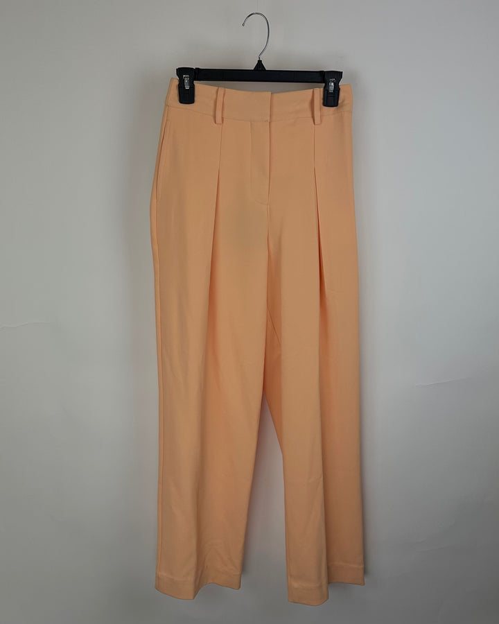Light Orange Wide Leg Trouser Pants - Size 2 and Size 4