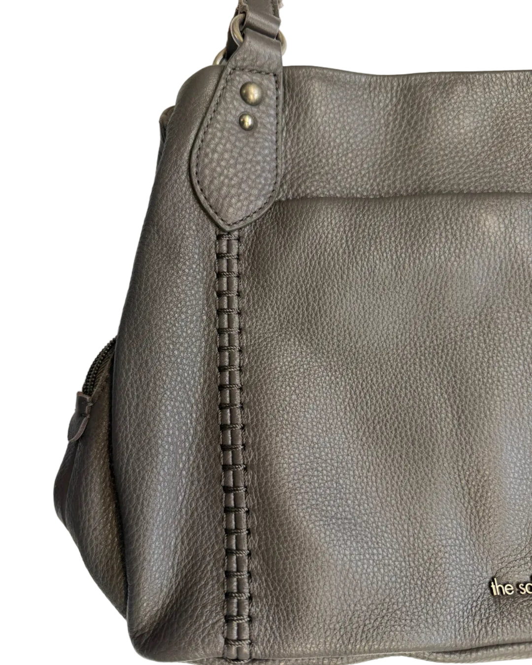 Charcoal Grey Accordion Bag