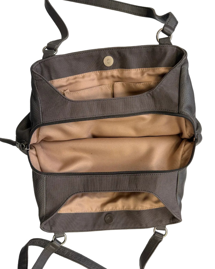 Charcoal Grey Accordion Bag