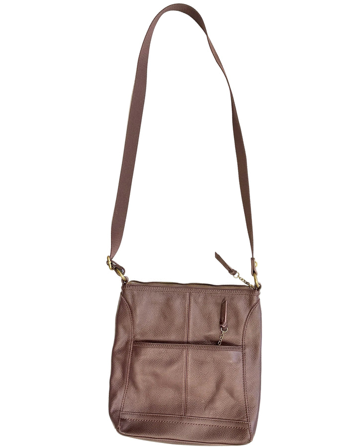 Cocoa Brown Leather Adjustable Strap Bag