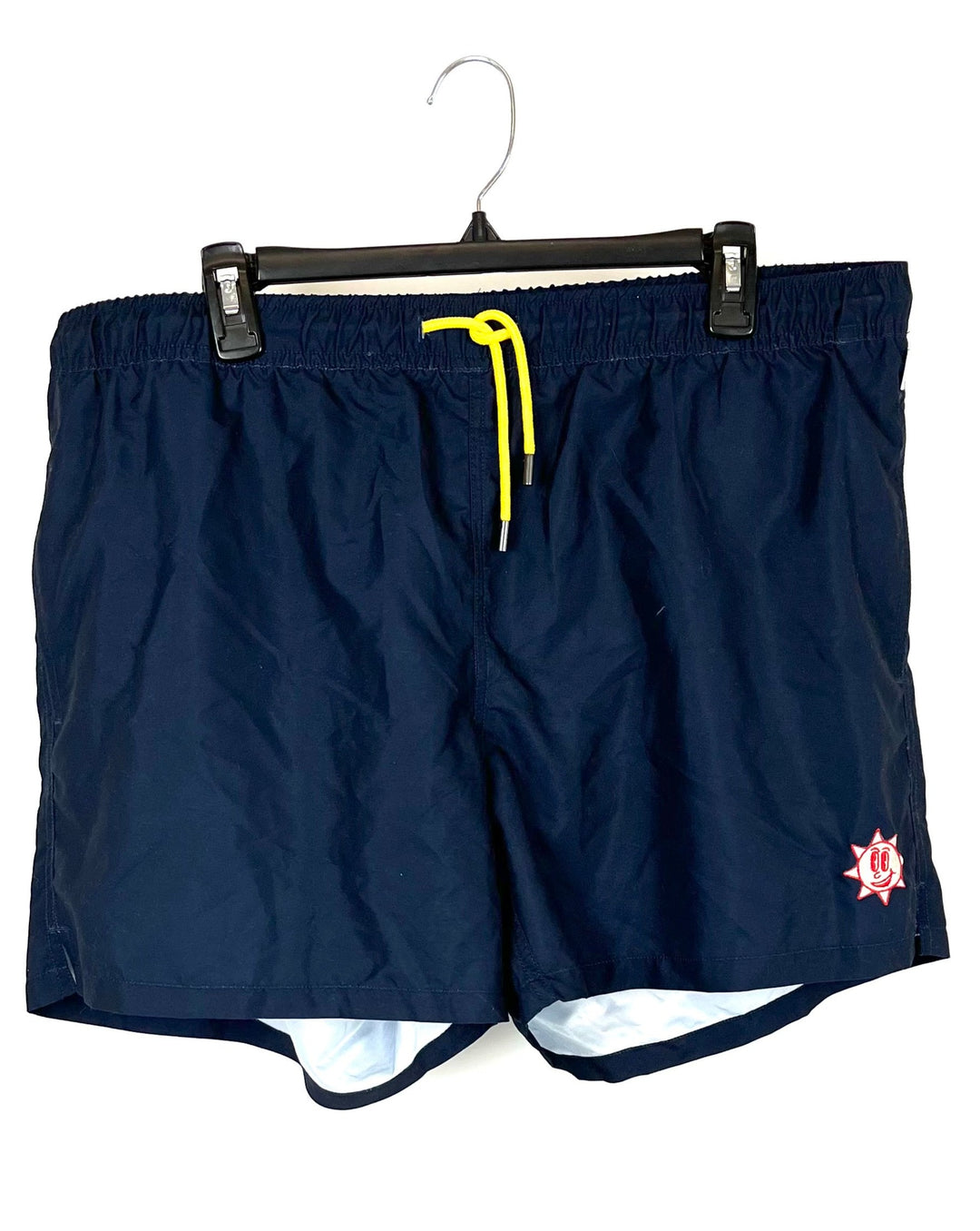 MENS Navy Blue and Yellow Swim Shorts - Size XXL