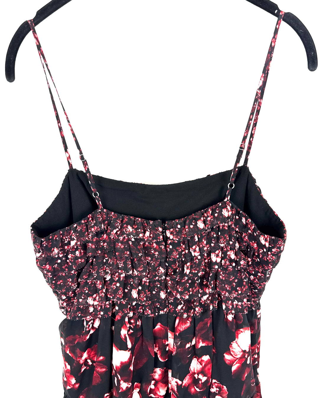 Black Floral Ruffle Dress - Size 4/6