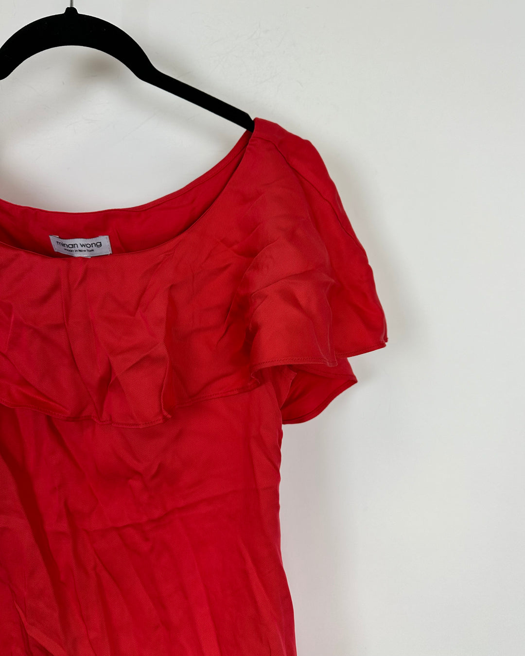 Strawberry Red Ruffle Blouse - Size 0/2 and 10/12